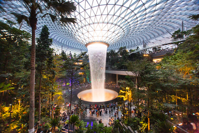 10 Instagram-Worthy Waterfalls to Check Out in Singapore - Jewel Rain Vortex at Jewel Changi Airport